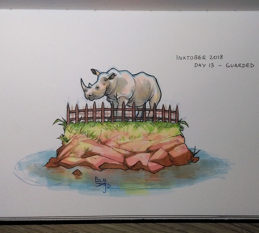 I Dedicated The Whole Inktober To Animal Suffering