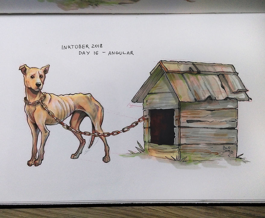 I Dedicated The Whole Inktober To Animal Suffering