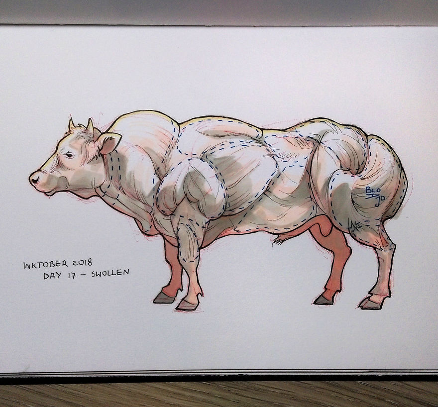 I Dedicated The Whole Inktober To Animal Suffering