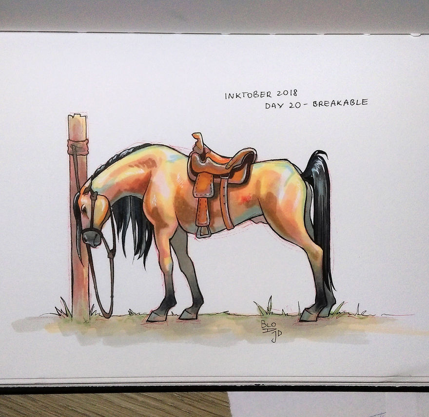 I Dedicated The Whole Inktober To Animal Suffering