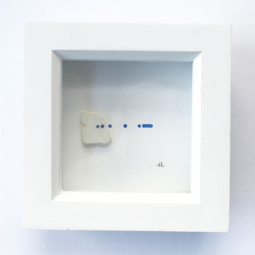 I Find Surf-Tumbled Pottery Shards On The Beach And Make Them Into Unique Pieces Of Artwork I Find Surf-Tumbled Pottery Shards On The Beach And Make Them Into Unique Pieces Of Artwork