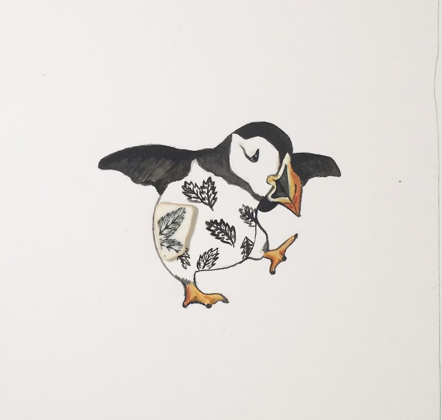 I Find Surf-Tumbled Pottery Shards On The Beach And Make Them Into Unique Pieces Of Artwork