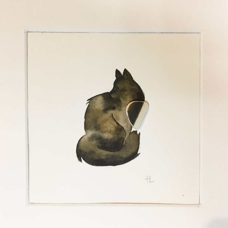 I Find Surf-Tumbled Pottery Shards On The Beach And Make Them Into Unique Pieces Of Artwork I Find Surf-Tumbled Pottery Shards On The Beach And Make Them Into Unique Pieces Of Artwork