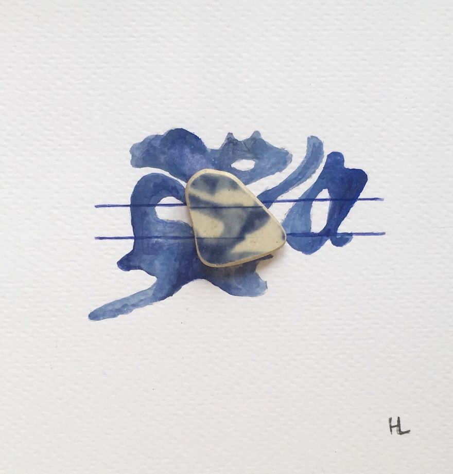 I Find Surf-Tumbled Pottery Shards On The Beach And Make Them Into Unique Pieces Of Artwork