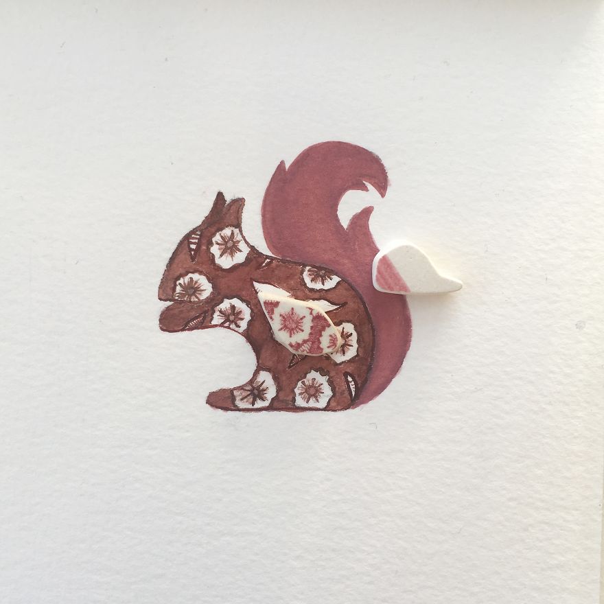 I Find Surf-Tumbled Pottery Shards On The Beach And Make Them Into Unique Pieces Of Artwork I Find Surf-Tumbled Pottery Shards On The Beach And Make Them Into Unique Pieces Of Artwork