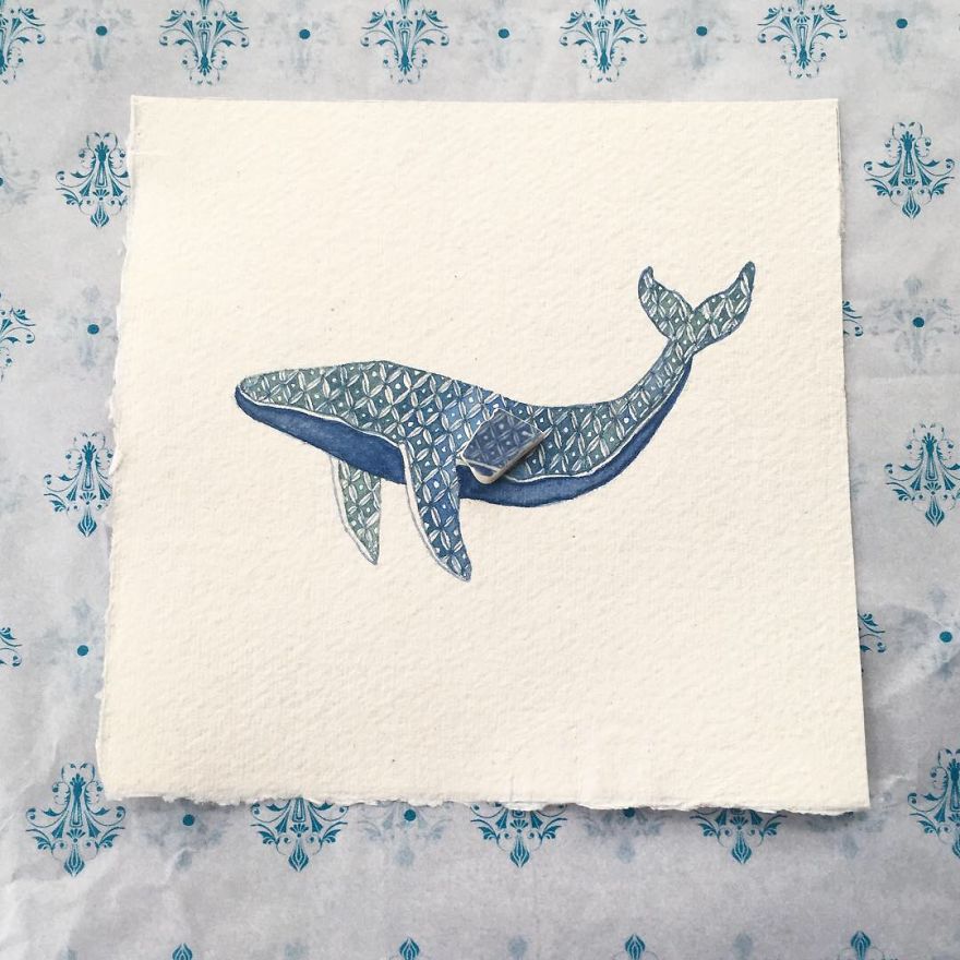 I Find Surf-Tumbled Pottery Shards On The Beach And Make Them Into Unique Pieces Of Artwork I Find Surf-Tumbled Pottery Shards On The Beach And Make Them Into Unique Pieces Of Artwork