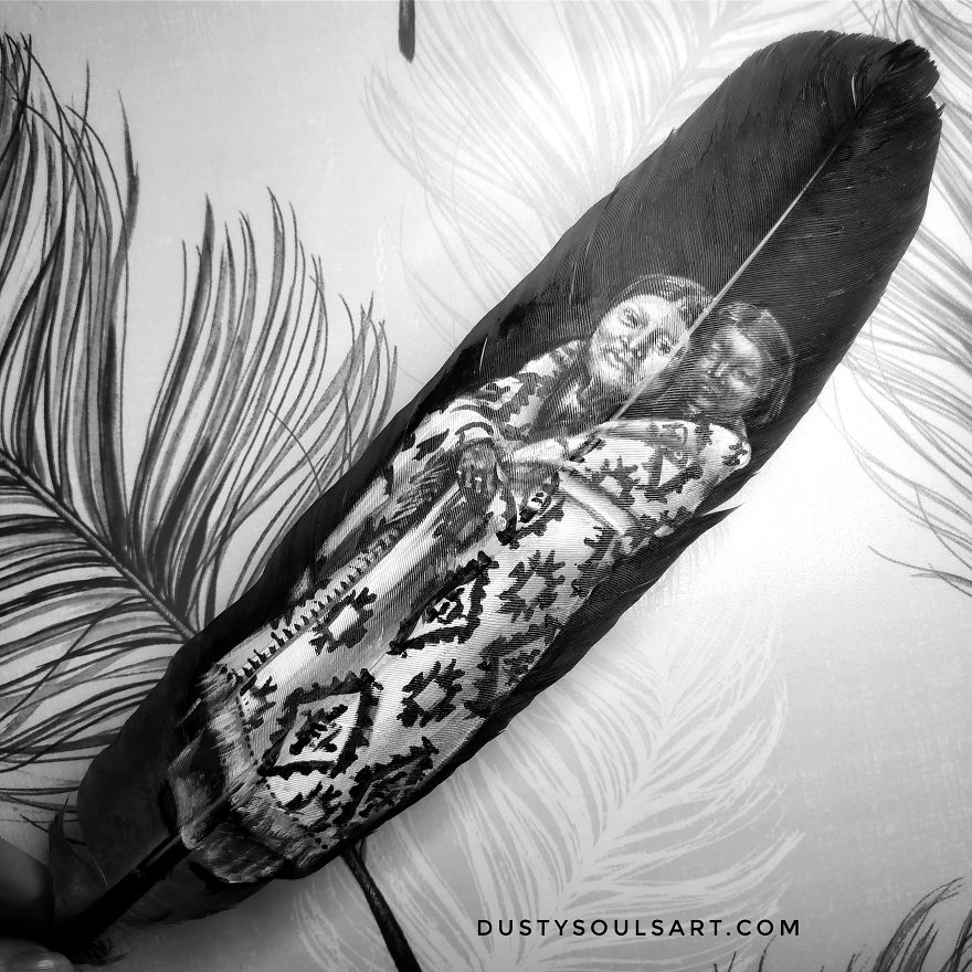 Mother And Child On Peacock