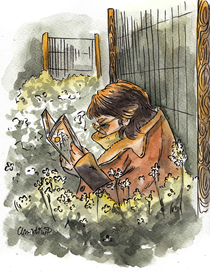I've Been Illustrating Cute Daily Moments In Watercolour And Ink
