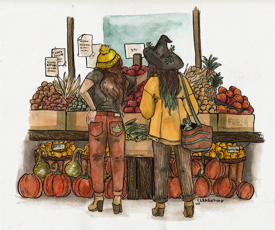 I've Been Illustrating Cute Daily Moments In Watercolour And Ink