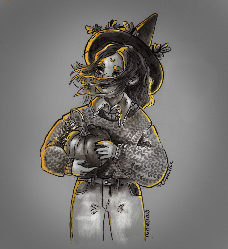 Here Is A Collection Of Plant Loving Witches That I Illustrated