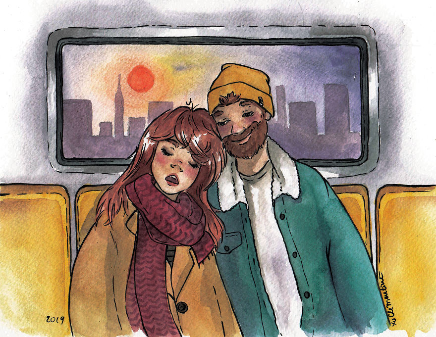 I've Been Illustrating Cute Daily Moments In Watercolour And Ink