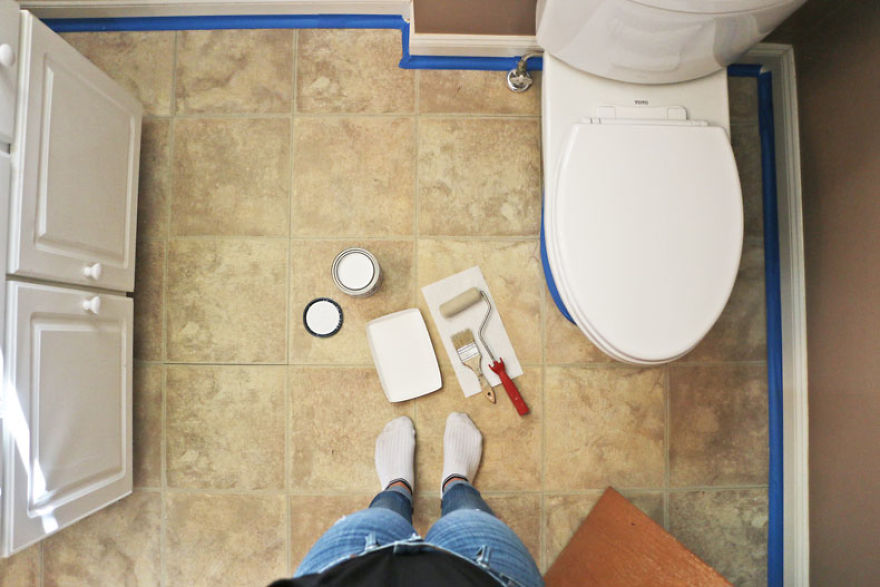 Everything You Need To Stencil Your Tile Floors For Less