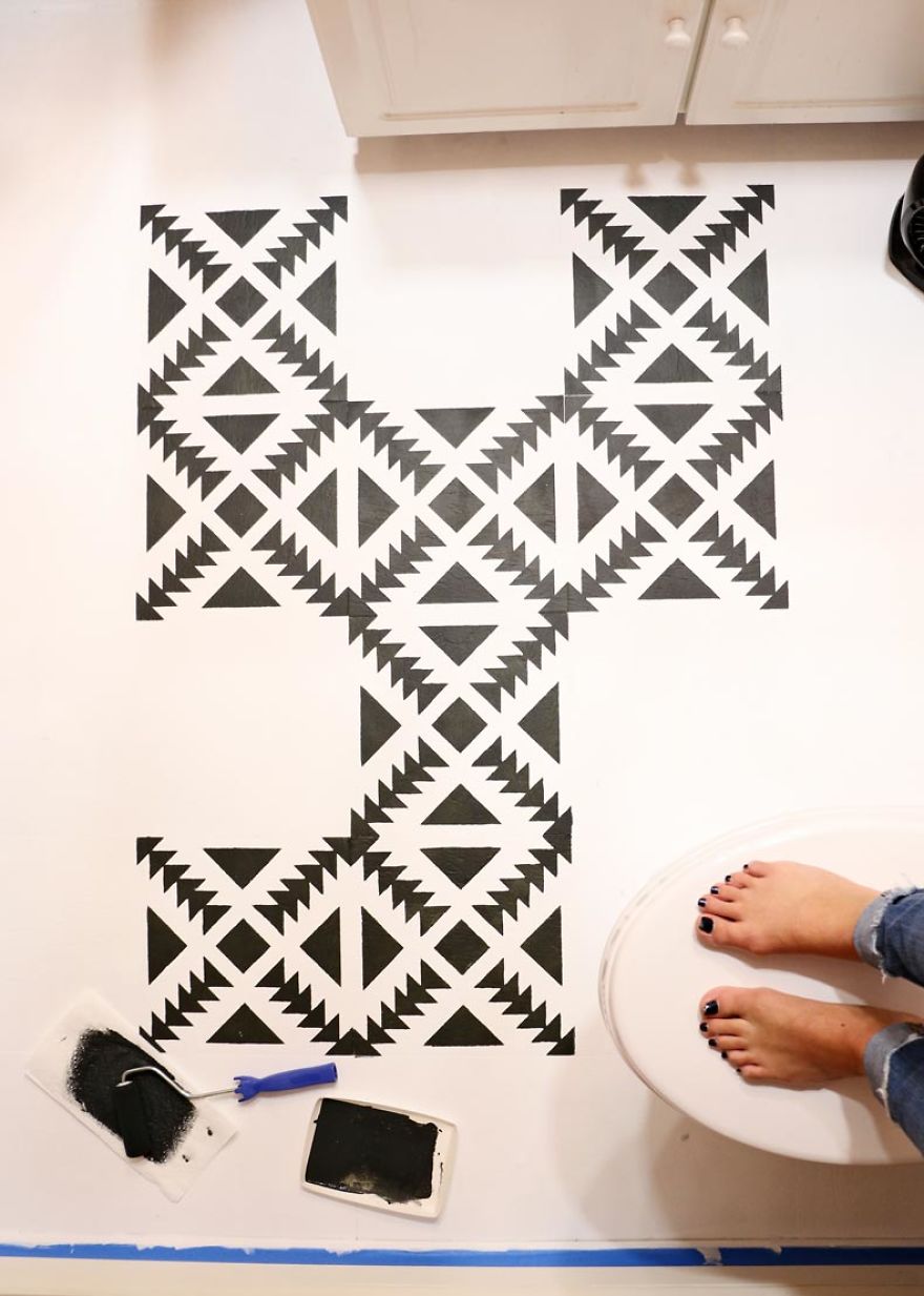 Everything You Need To Stencil Your Tile Floors For Less