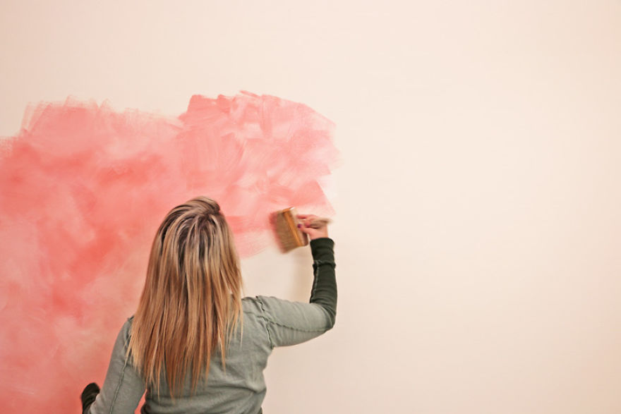 Easy Colorwash Accent Wall With Mandala Stencils Easy Colorwash Accent Wall With Mandala Stencils