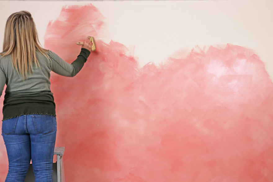 Easy Colorwash Accent Wall With Mandala Stencils Easy Colorwash Accent Wall With Mandala Stencils