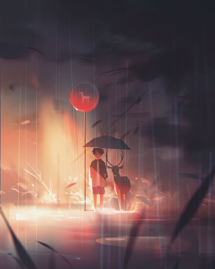 Illustrator Creates Illustrations That Turn Any Lonely Moment Into Magical Places