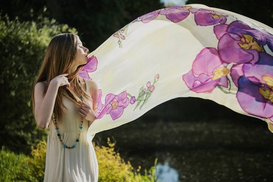 I'm Creating Unique Wearable Art With Handpainted Silk