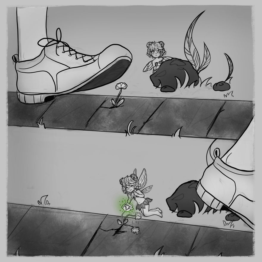 I'm Making An Illustrated Short Story About A Fairy Restoring The Earth's Flora After Nuclear War I'm Making An Illustrated Short Story About A Fairy Restoring The Earth's Flora After Nuclear War