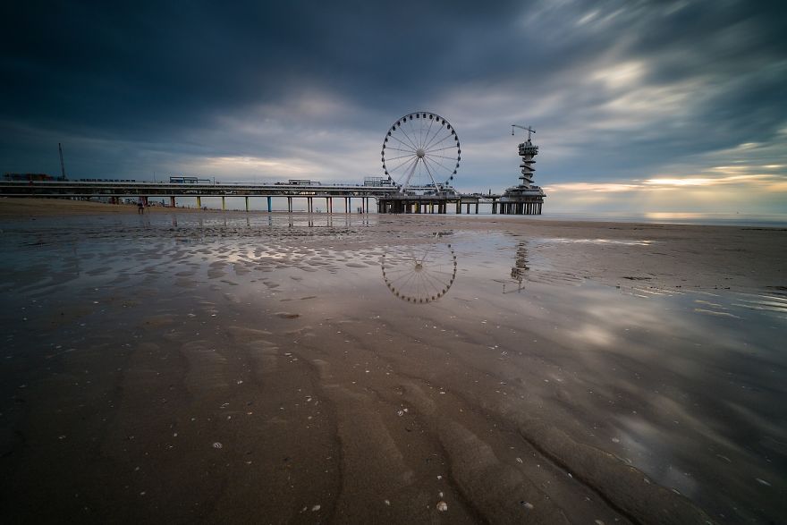 Cloudy Evening On The Beach At Scheveningen In The Hague