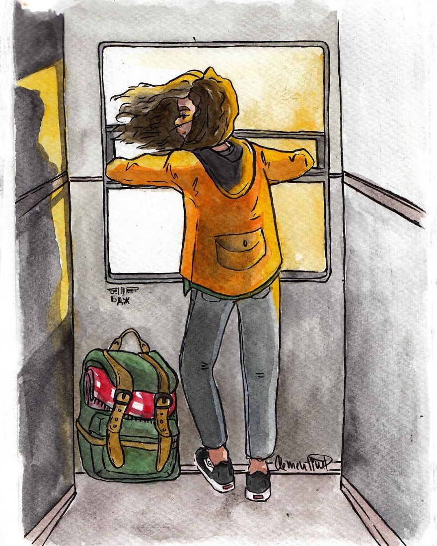 I've Been Illustrating Cute Daily Moments In Watercolour And Ink