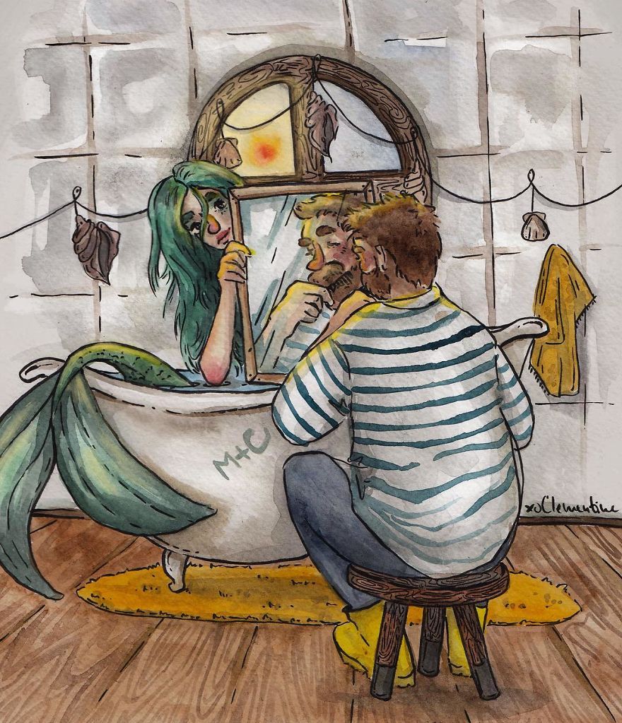 I've Been Illustrating Cute Daily Moments In Watercolour And Ink