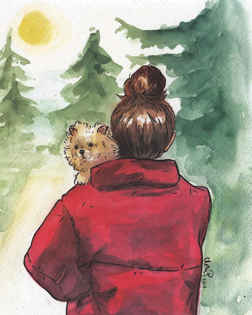 I've Been Illustrating Cute Daily Moments In Watercolour And Ink