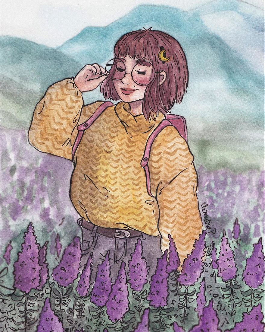 I've Been Illustrating Cute Daily Moments In Watercolour And Ink