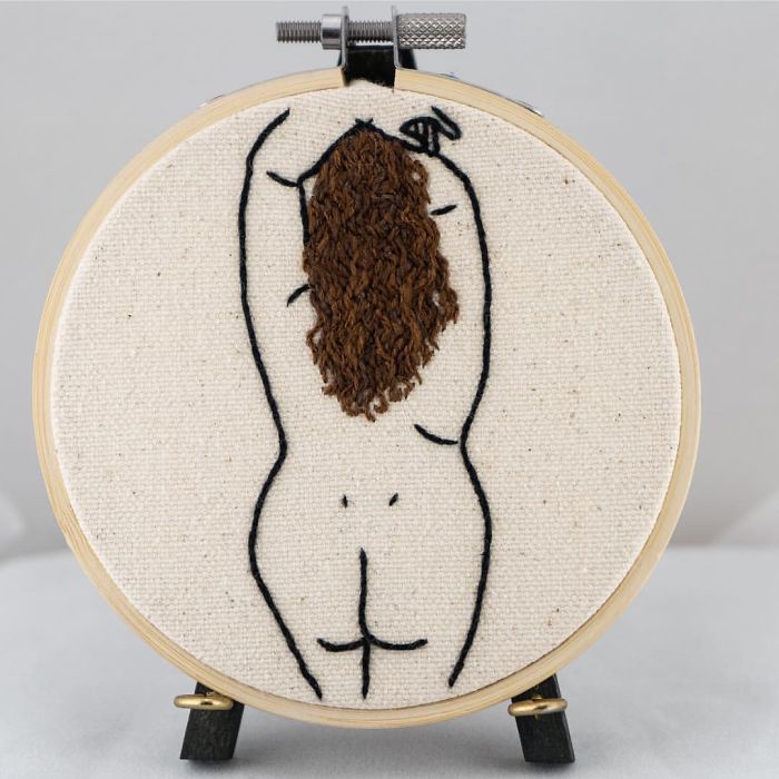 My Sister Spreads Body Positivity By Embroidering Nude Photos