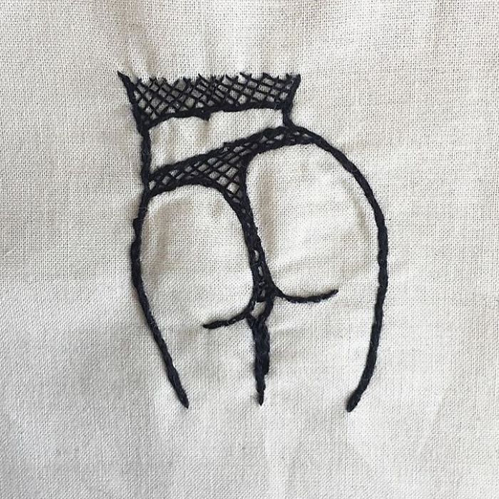 My Sister Spreads Body Positivity By Embroidering Nude Photos