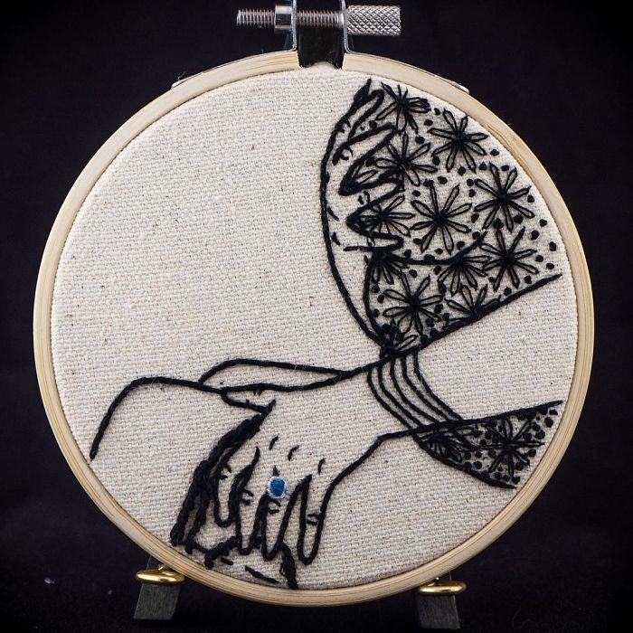 My Sister Spreads Body Positivity By Embroidering Nude Photos