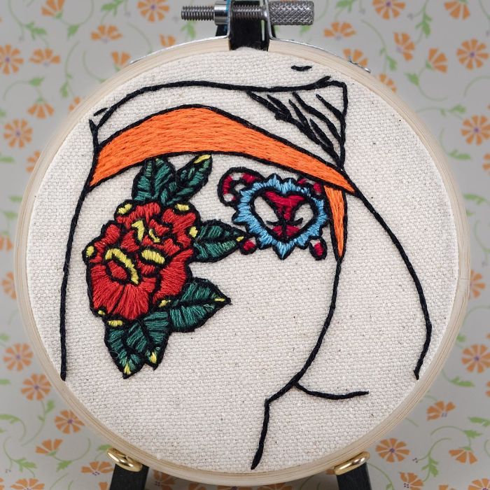 My Sister Spreads Body Positivity By Embroidering Nude Photos