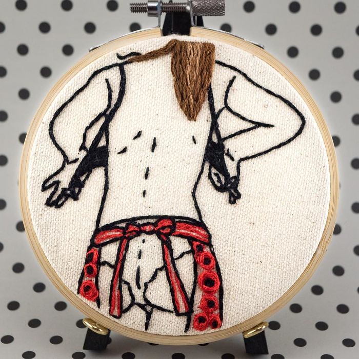 My Sister Spreads Body Positivity By Embroidering Nude Photos