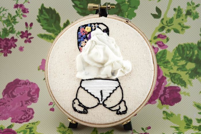 My Sister Spreads Body Positivity By Embroidering Nude Photos
