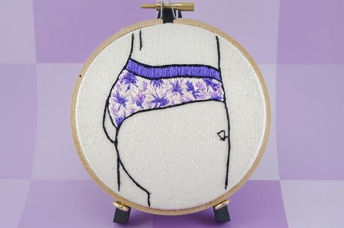 My Sister Spreads Body Positivity By Embroidering Nude Photos