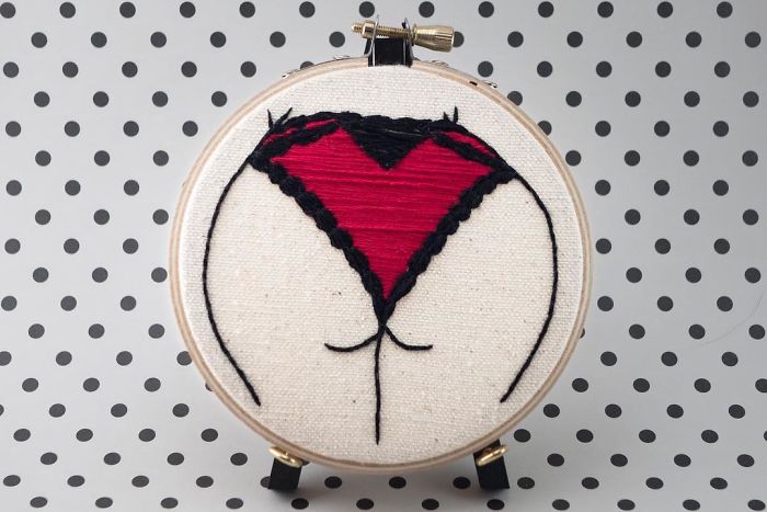 My Sister Spreads Body Positivity By Embroidering Nude Photos