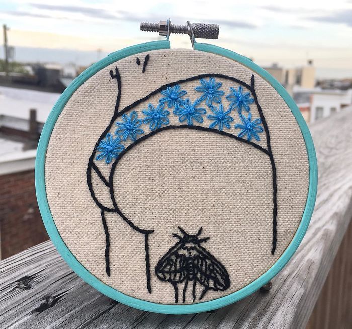 My Sister Spreads Body Positivity By Embroidering Nude Photos