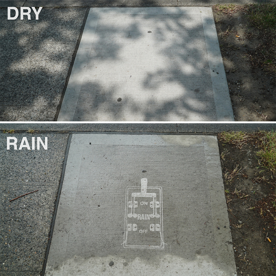 We Create Invisible Street Art That Only Appears When It Rains And You Can Do It Too We Create Invisible Street Art That Only Appears When It Rains And You Can Do It Too
