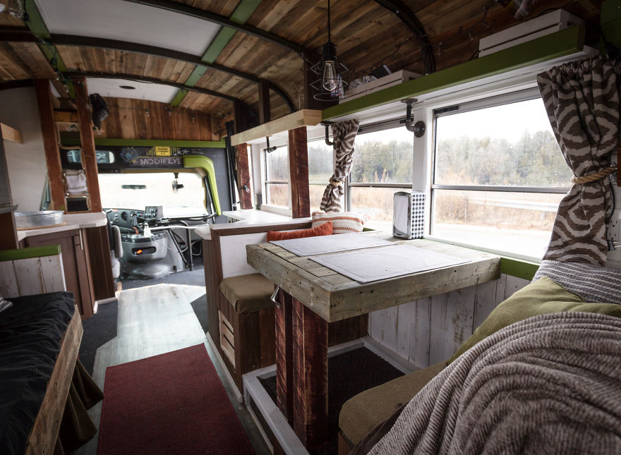 I Converted A Short Bus Into A Cozy Adventure Wagon