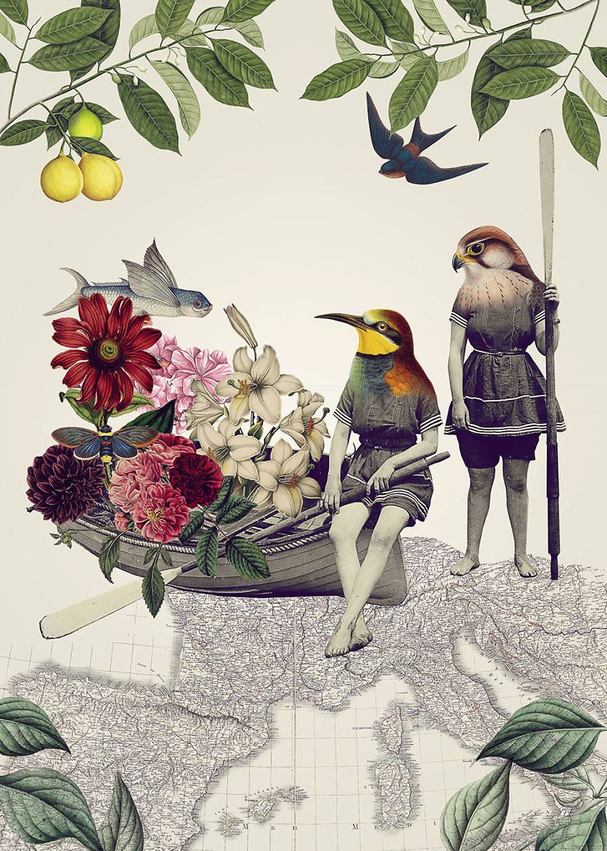 Surreal World And Unexpected Encounters In Poetic Collages Of Katarzyna & Marcin Owczarek Surreal World And Unexpected Encounters In Poetic Collages Of Katarzyna & Marcin Owczarek