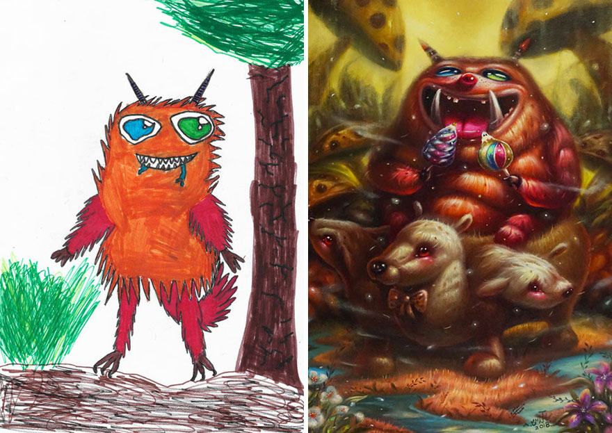 The Monster Project Continues To Invite Artists To Reproduce The Monsters Designed By Children And The Result Is From The Other World(News Pics)