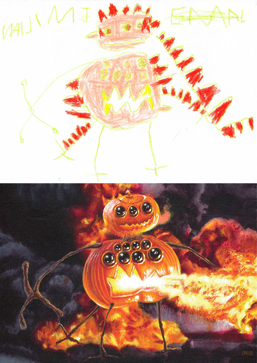 The Monster Project Continues To Invite Artists To Reproduce The Monsters Designed By Children And The Result Is From The Other World(News Pics)