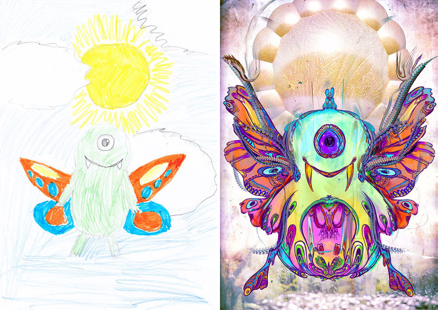 The Monster Project Continues To Invite Artists To Reproduce The Monsters Designed By Children And The Result Is From The Other World(News Pics)