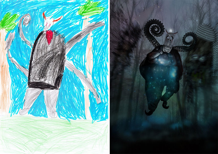 The Monster Project Continues To Invite Artists To Reproduce The Monsters Designed By Children And The Result Is From The Other World(News Pics)