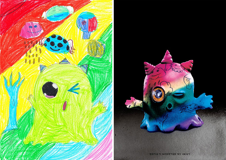 The Monster Project Continues To Invite Artists To Reproduce The Monsters Designed By Children And The Result Is From The Other World(News Pics)