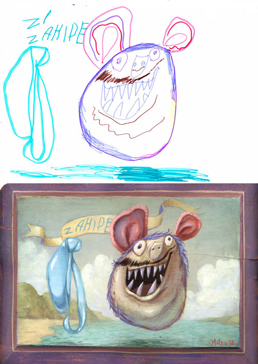 The Monster Project Continues To Invite Artists To Reproduce The Monsters Designed By Children And The Result Is From The Other World(News Pics)