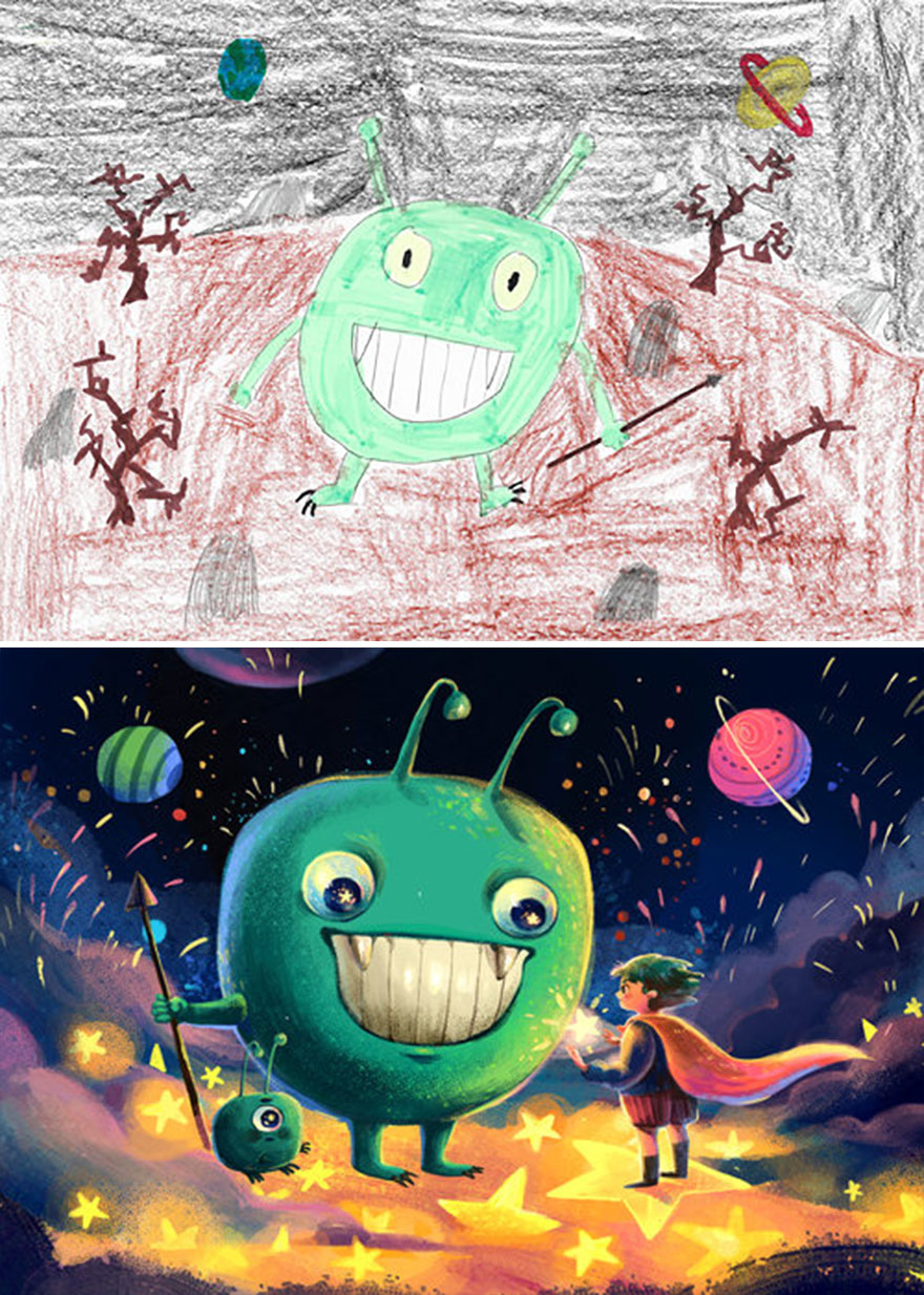 The Monster Project Continues To Invite Artists To Reproduce The Monsters Designed By Children And The Result Is From The Other World(News Pics)