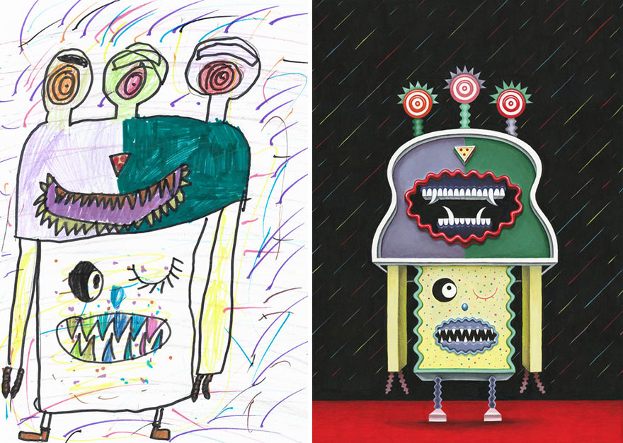 The Monster Project Continues To Invite Artists To Reproduce The Monsters Designed By Children And The Result Is From The Other World(News Pics)