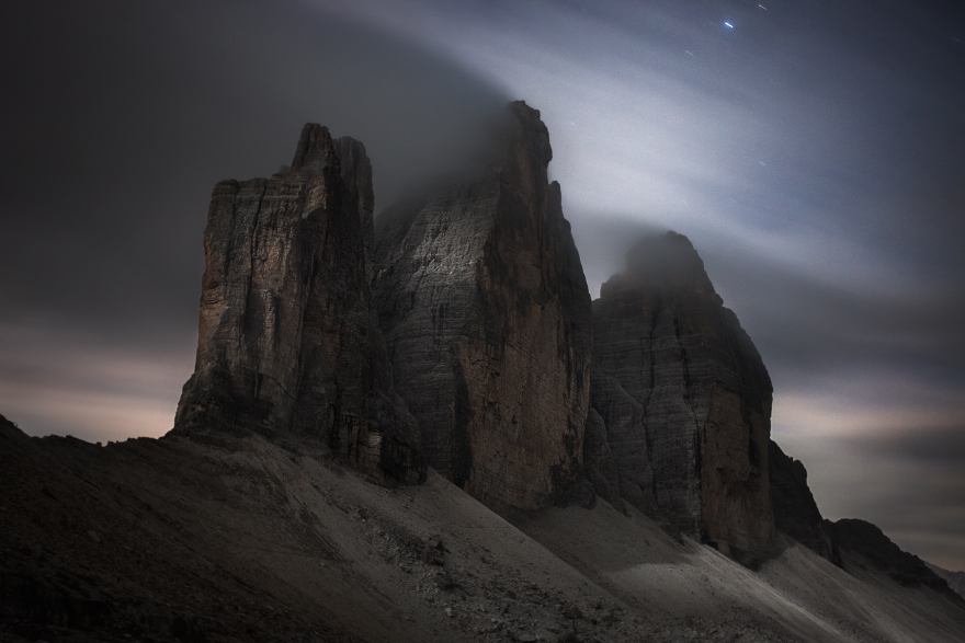 Tre Cime At Moonlight