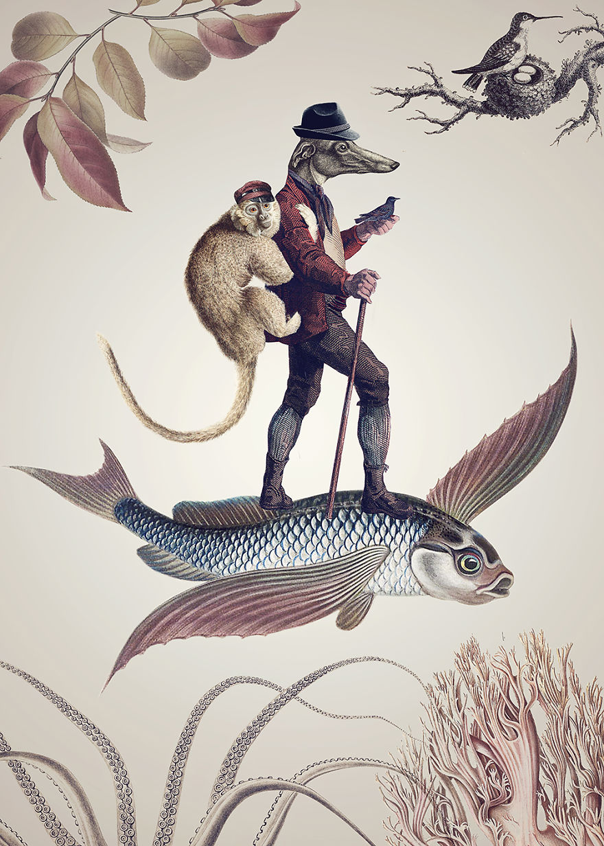 Surreal World And Unexpected Encounters In Poetic Collages Of Katarzyna & Marcin Owczarek Surreal World And Unexpected Encounters In Poetic Collages Of Katarzyna & Marcin Owczarek