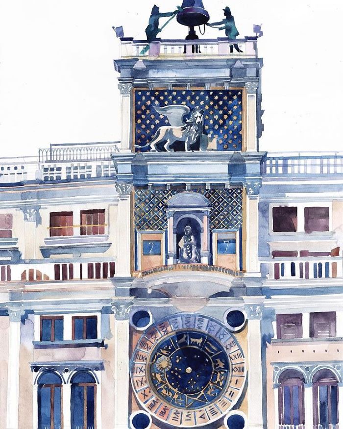 Watercolors Of Venice By Maja Wrońska